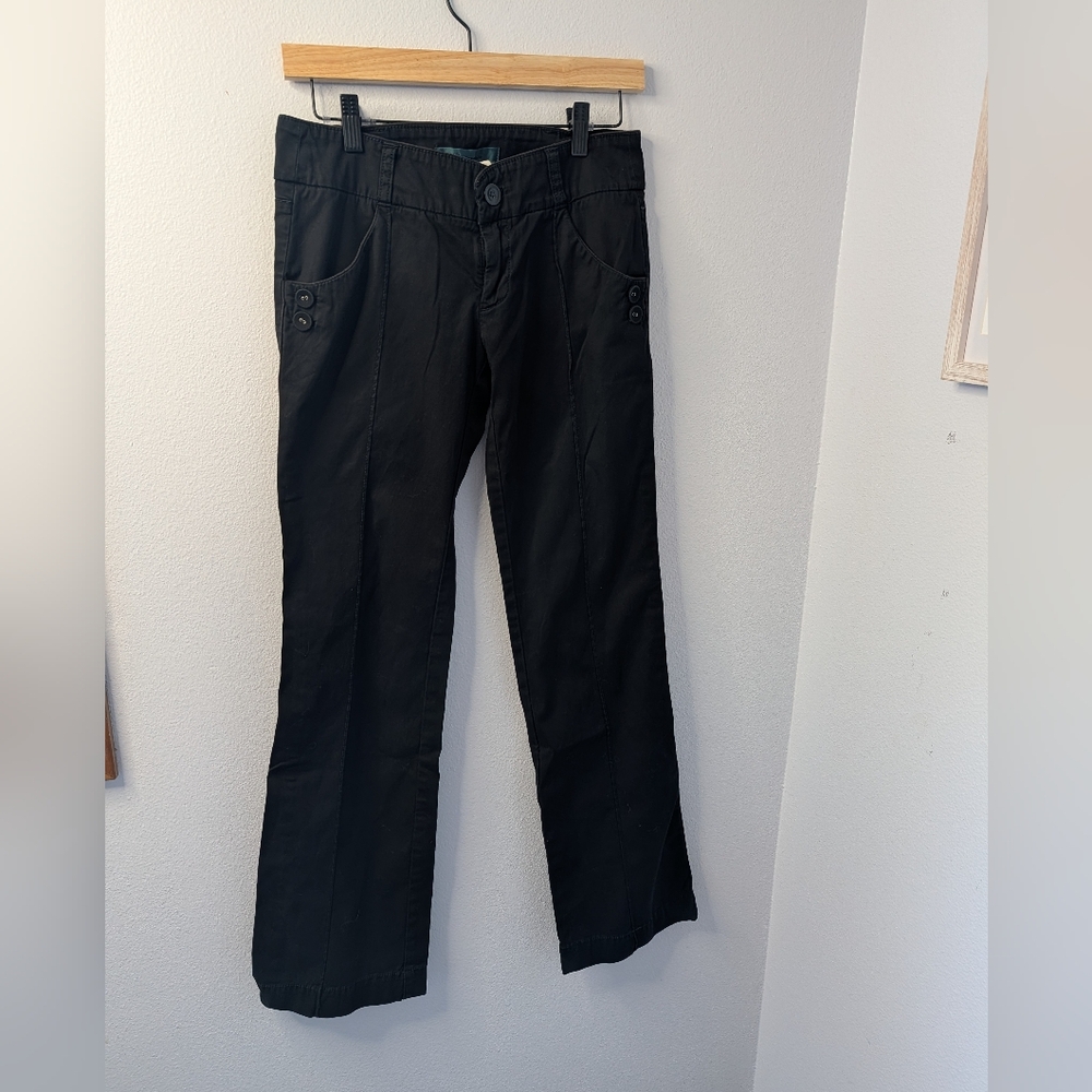 Cartonnier Anthropologie Black Tailored Pants Straight‎ Leg Size 2